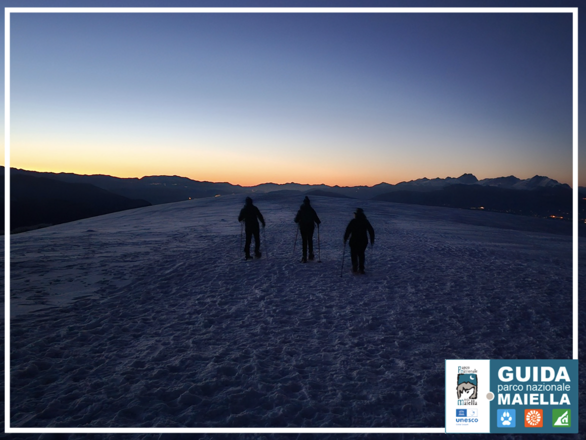 Maiella neve tramonto san valentino